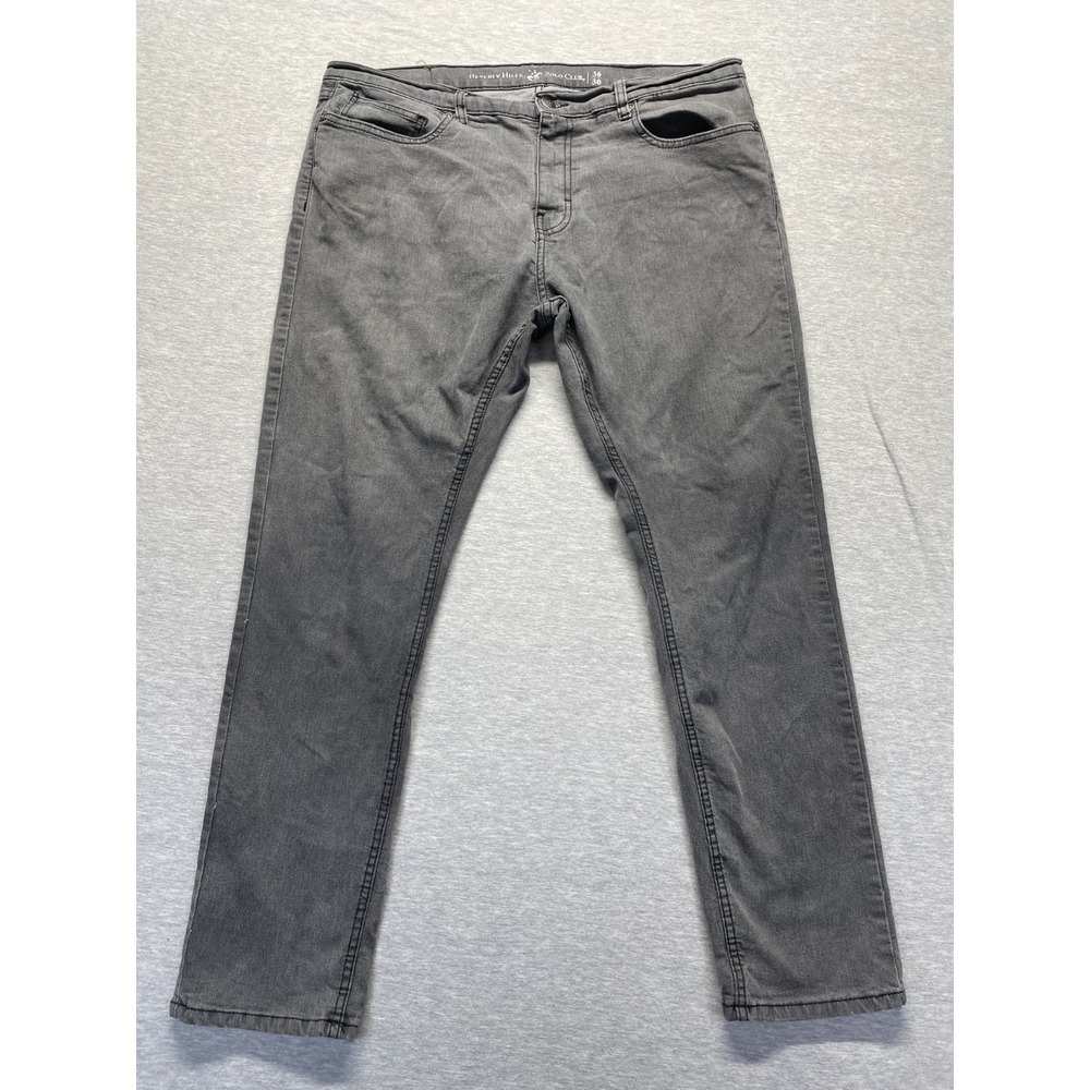 Beverly Hills Polo Club Jeans Mens 36x30 (Fits 38x30.5) Dark Gray Straight Leg